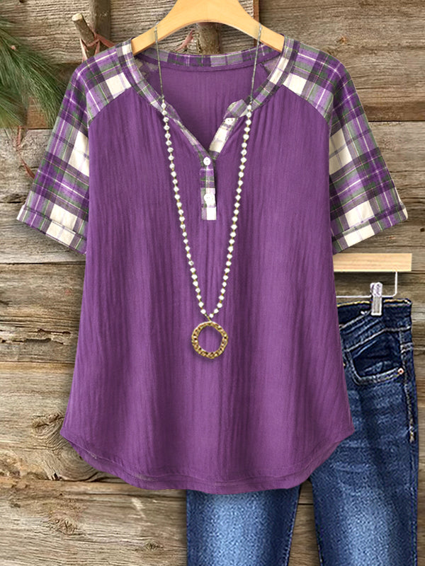 Purple Prairie Henley Top