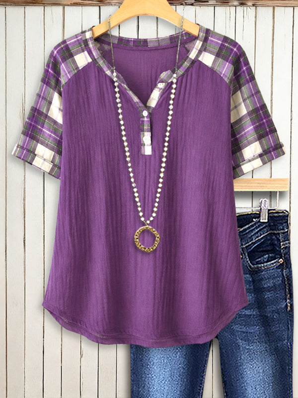 Purple Prairie Henley Top