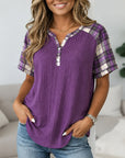 Purple Prairie Henley Top