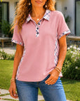 Sweet Rosy Polo Top
