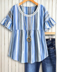 Seaside Breeze Babydoll Blouse