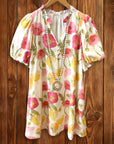 Floral Puff Sleeve Dress