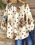 Autumn Bloom Casual Blouse
