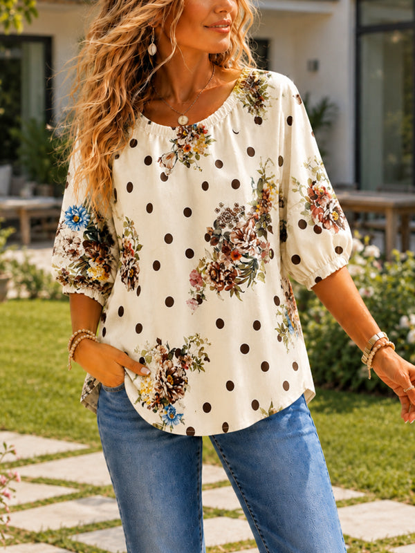 Autumn Bloom Casual Blouse