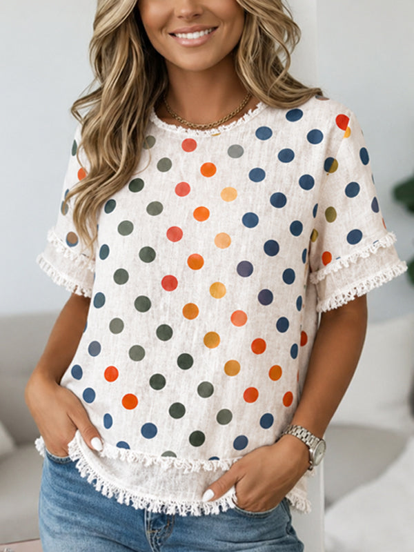 Confetti Dot Fringe Top