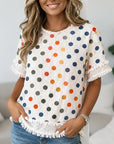 Confetti Dot Fringe Top