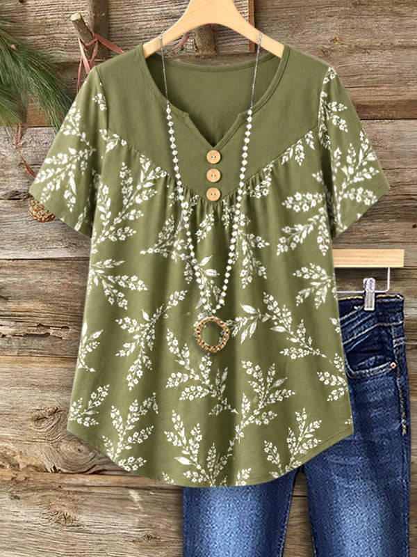 Meadow Breeze Button Top
