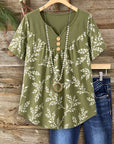Meadow Breeze Button Top
