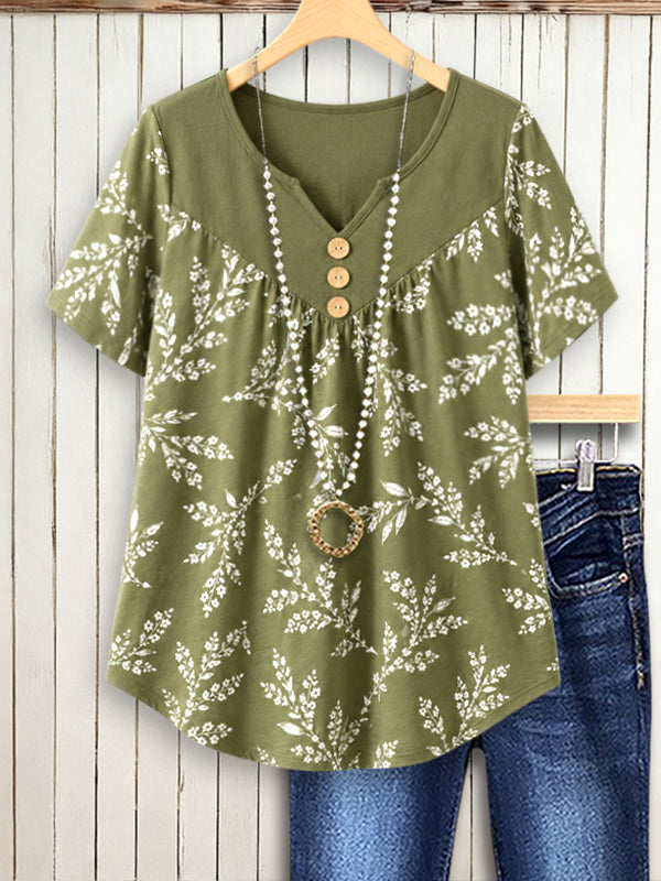 Meadow Breeze Button Top