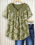 Meadow Breeze Button Top