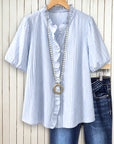Skyline Ruffle Stripe Blouse