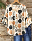 Harper Polka Charm V-Neck Blouse