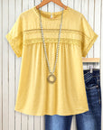 Sunny Swiss Dot Lace Yoke Top