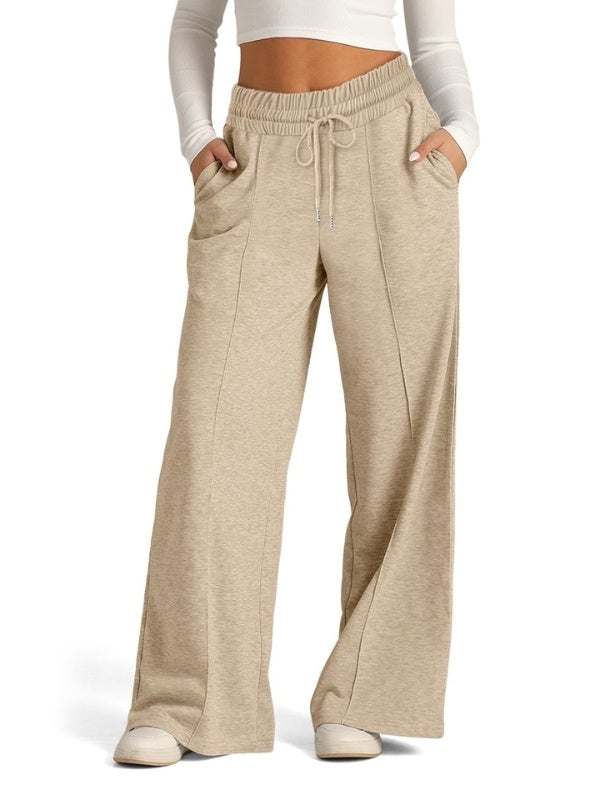 Drawstring Wide Leg Lounge Pants
