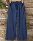 Drawstring Wide Leg Lounge Pants