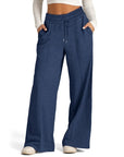 Drawstring Wide Leg Lounge Pants