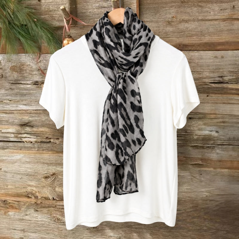 Leopard Print Lightweight Fashion Scarf