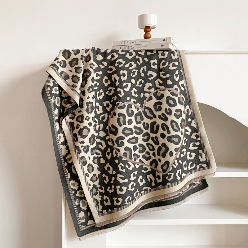 Leopard Patchwork Print Long Scarf