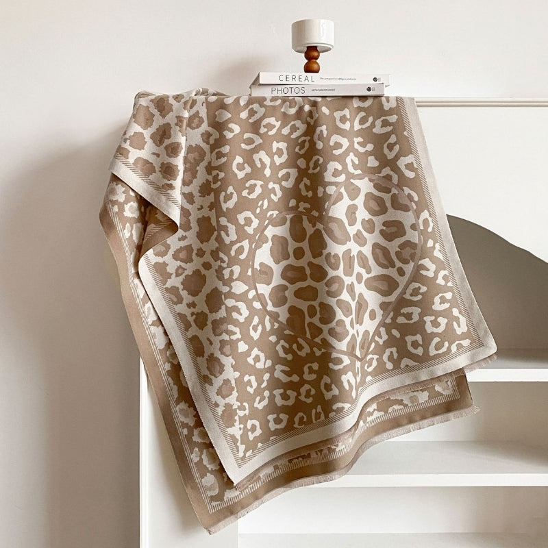 Leopard Patchwork Print Long Scarf