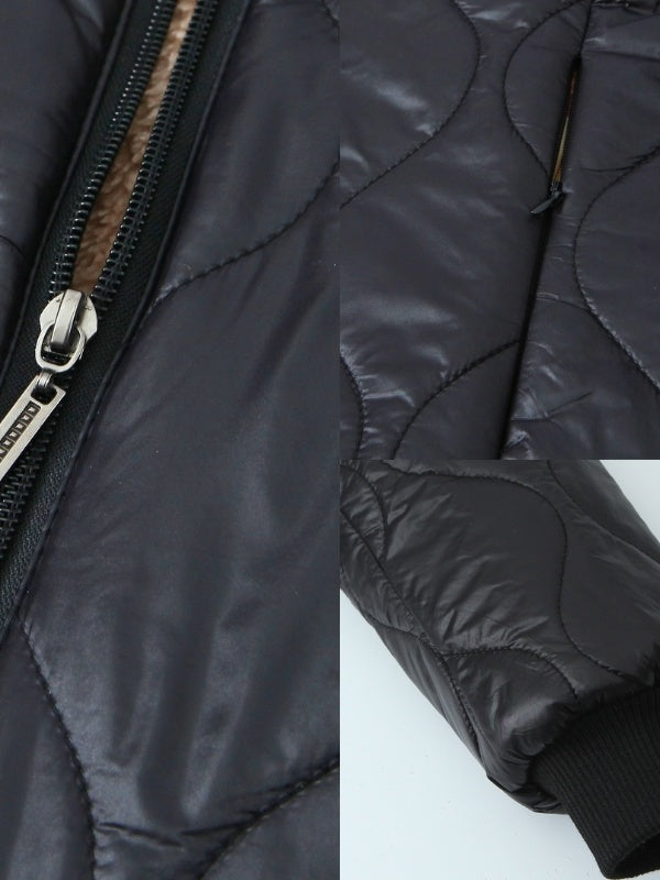 Sherpa Lined Quilted Hooded Coat