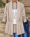 Textured Shawl Collar Cardigan