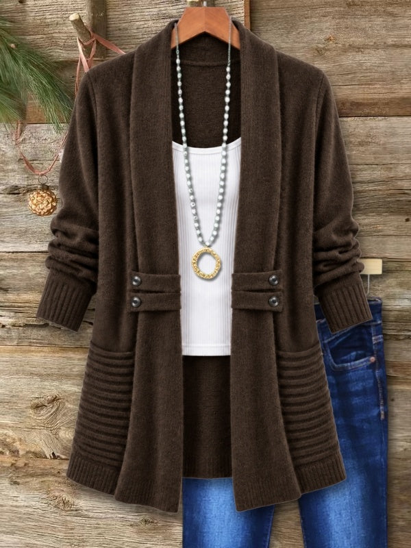 Textured Shawl Collar Cardigan