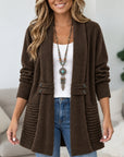 Textured Shawl Collar Cardigan