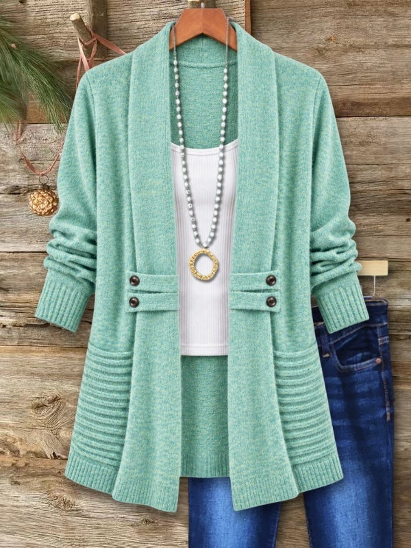 Textured Shawl Collar Cardigan