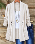 Textured Shawl Collar Cardigan