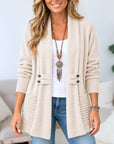 Textured Shawl Collar Cardigan