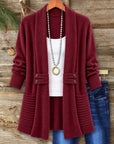 Textured Shawl Collar Cardigan