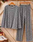 Gingham Print Soft Thermal Lounge Set