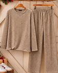 Gingham Print Soft Thermal Lounge Set