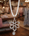 Pearl Charm Statement Necklace Collection