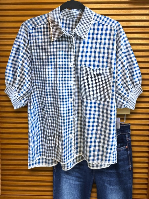Patchwork Checkered Shirt