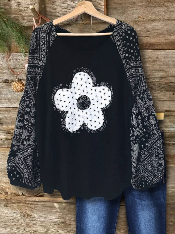 Midnight Bloom Sleeve Top