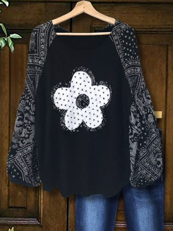 Midnight Bloom Sleeve Top