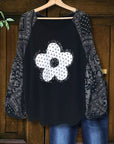 Midnight Bloom Sleeve Top