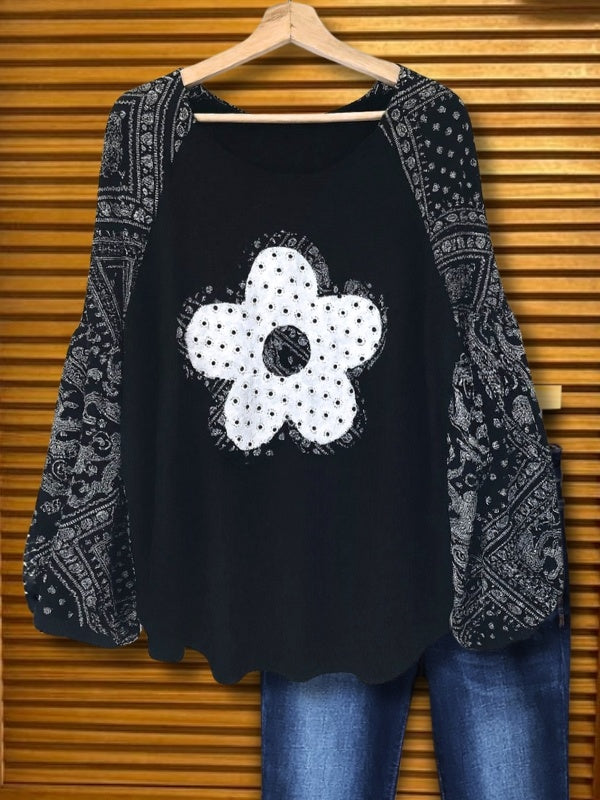 Midnight Bloom Sleeve Top