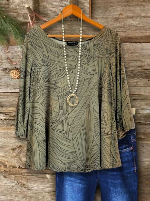 Olive Sketch Tunic