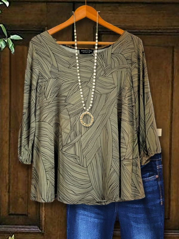 Olive Sketch Tunic