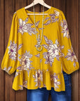 Sunshine Bloom Peplum Top
