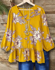Sunshine Bloom Peplum Top