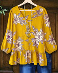 Sunshine Bloom Peplum Top