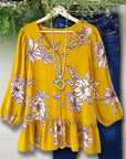 Sunshine Bloom Peplum Top