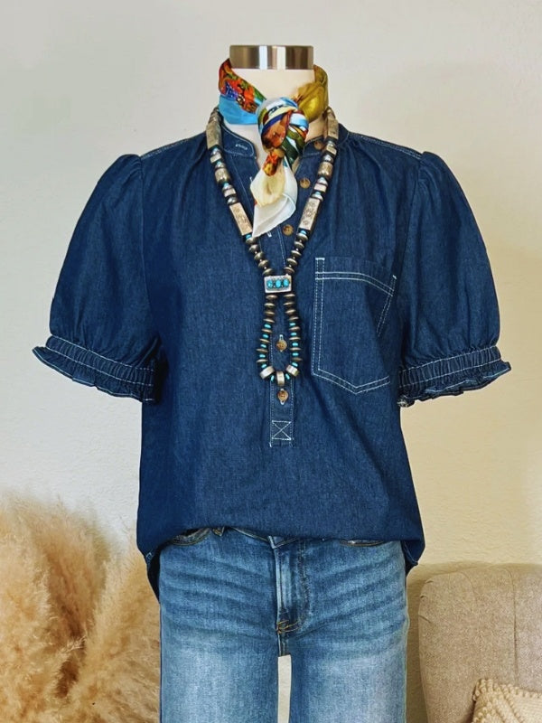 Classic Denim Henley