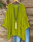 Velvet Oversized Drape Tunic