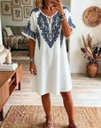 Paisley Print Flutter Sleeve Mini Dress