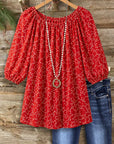 Scarlet Starlight Peasant Blouse