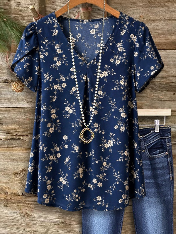 Midnight Meadow V-Neck Top